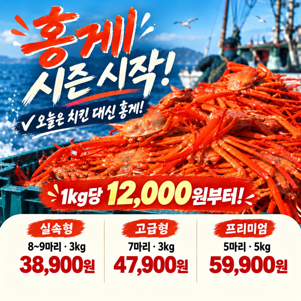 정품연지홍게 프리미엄급 다리수율 80%이상 포항 구룡포 대게 1